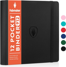 12 Pocket Trading Card Binder Holds 912 Cards, Premium PU Cover Card Collection
