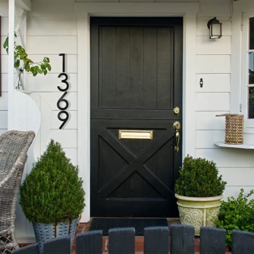 8’’ Modern Floating House Numbers for Outside, Large Black House numbers 9 - Picture 5 of 6