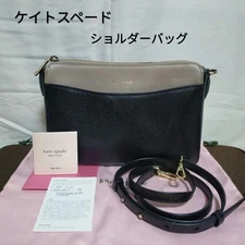 m1214 kate spade New York Shoulder Bag Black Greige PXRUA827 Used Excellent