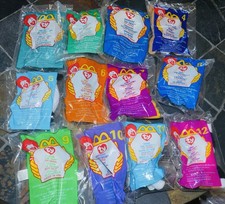 TY Teenie Beanie Babies 1999 McDonalds Happy Meal Toys Complete Set Of 12 Sealed