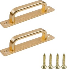 Barn Door Pull Handle Gold 5.04" 2Pc