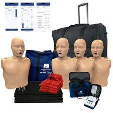 Series 2000 CPR Manikin 4-Pack w. Adv. Feedback, AED UltraTrainers, CarryAll-L