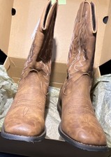 Botas Vaqueras Bordadas Marrones De Piel Sintética, Estilo Retro, Para Hombre, Tallas Hasta 48, Ideales Para Moto
