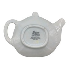 Precious Moments Tea Bag Holder Tidy Dish 1991 Teapot Shaped Porcelain Enesco