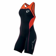 Pearl Izumi Womens ELITE In-R-Cool Tri Suit Black/Mandarin Red Size XS -