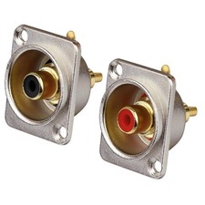 Dynavox Cinch-Einbaubuchsen Pro, 2 Stück (ro...