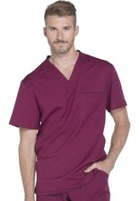 Dickies Dynamix Scrubs for Men, DK610, Size: S, Wine