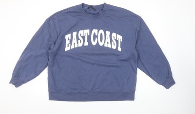 Dunnes Stores Damen Blau Large Pullover Sweatshirt East Coast Print