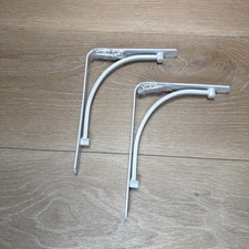 2x Everbilt Classic Arch Shelf Brackets 8" x 6" White Steel