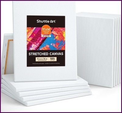 Shuttle Art 12er Pack Leinwand Tafeln, 11x14 cm (28 x 36 cm), 100% Baumwolle,...