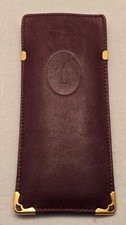 Cartier Brillenetui Leder Bordeaux Must de Cartier Vintage Etui Gold-Ecken Rar