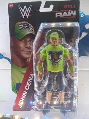  Mattel  WWE Raw on Netflix JOHN CENA Figure Lime Green w/Cap Never Give Up NEW