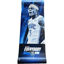 Orlando Magic Paolo Banchero 2024 Playoffs Vinyl Pole Banner 44x16 Rare NBA Sign