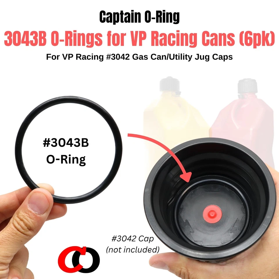 Juntas tóricas 3043B para VP Racing Fuels 3042 tapas de jarra de gasolina/utilidad (paquete de 6) Foto 2 de 4