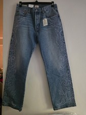 BEYONCE x LEVI’S 501 - 90s Women's  Jeans Western Crystal Dark Wash BNWT