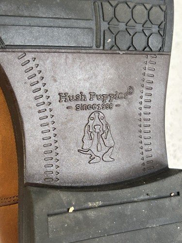 Hush Puppies Men's-Hanger-Chelsea boots Tan Leather Ankle AU-UK10.0 - Picture 13 of 13