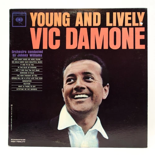 Vic Damone Young And Lively LP Vinyl Album Record Columbia CL 1912