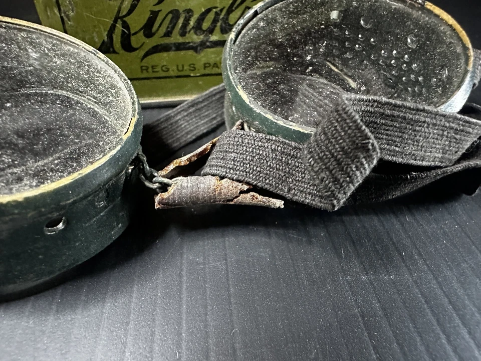 复古蒸汽朋克护目镜 Wellsworth Kingbilt Pat。 绿色见说明 — 第 3/4 张图片