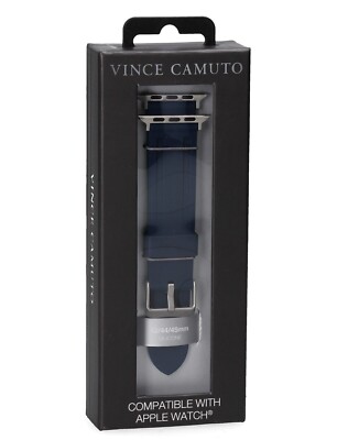 Vince Camuto Fashion Silicone Band For Apple Watch Navy 42/44