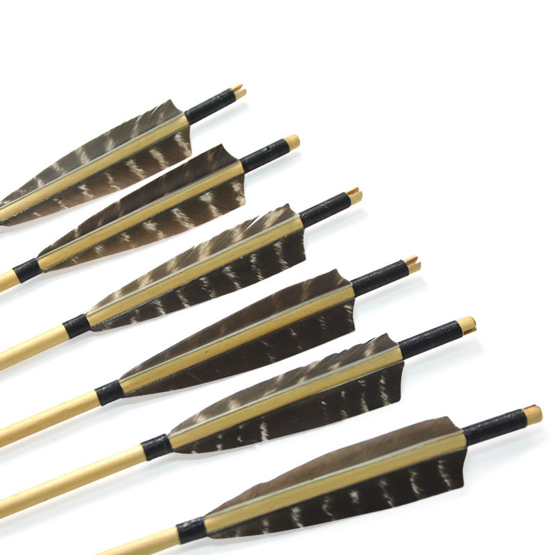 50pcs Real Turkey Feather Fletching - 2 Inch Left Wing Archery Arrow Feathers For DIY