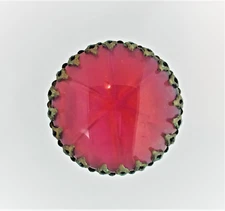 STUNNING ROUND PINK STAR SAPPHIRE GLASS HATPIN HP-405