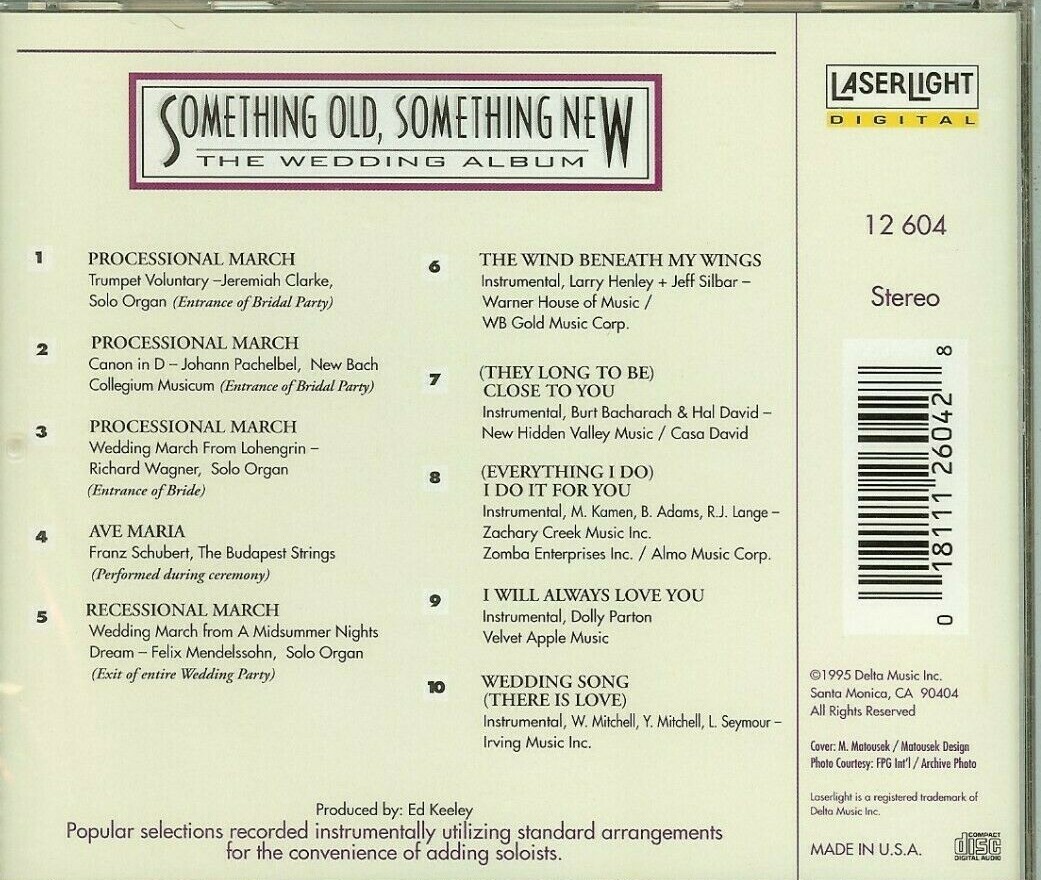 THE WEDDING ALBUM - SOMETHING OLD SOMETHING NEW - INSTRUMENTAL