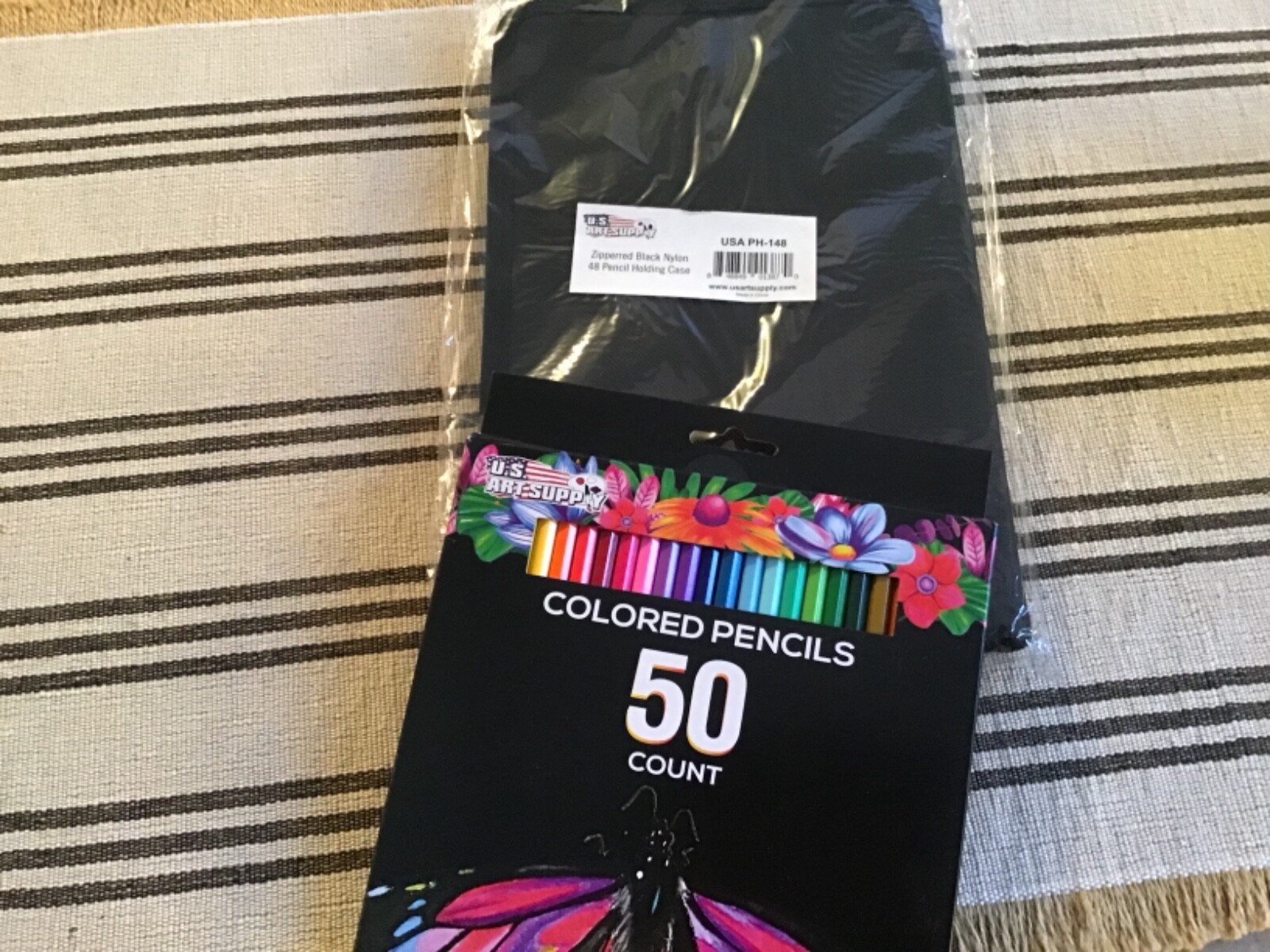 Case Holder & 50 Colored Pencils