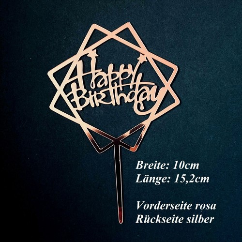 Kuchenstecker Cake Topper Happy Birthday Blumenstecker Geburtstagstorte Deko - Bild 87 von 161