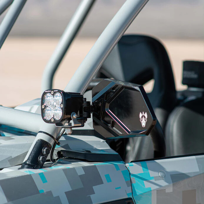 ドラカプ Chupacabra Offroad Cuero Pro UTV Side Mirror (Pair) - Black - 1.75