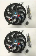 2PCS Universal 9" 9 inch Electric cooling fan Radiator Racing + mounting kits