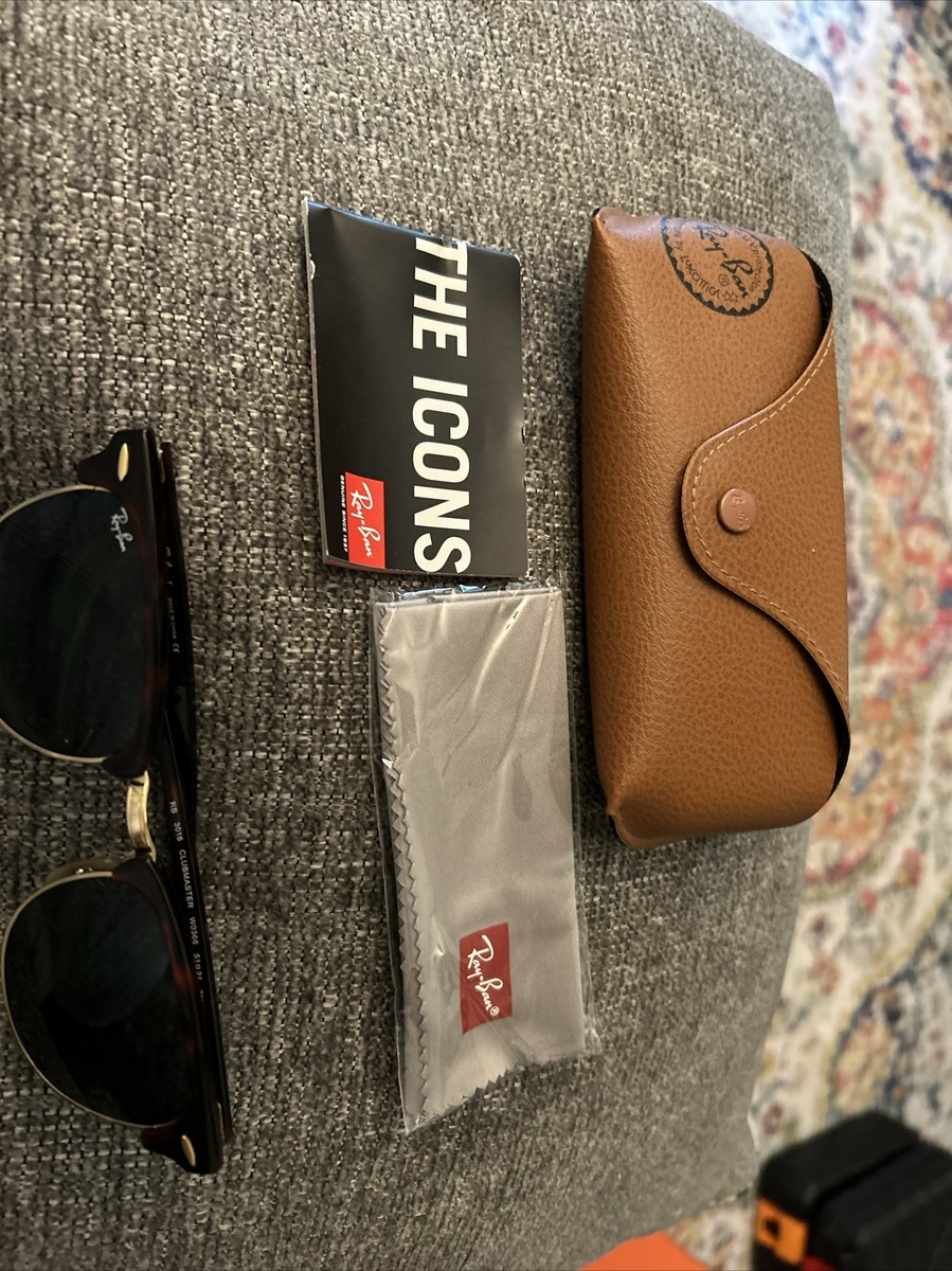 Ray-Ban Clubmaster Black Frame/Green Lens Sunglasses - RB3016