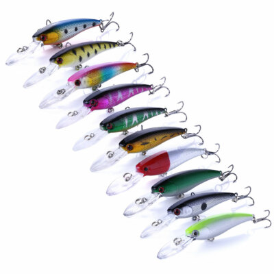 10PCS Lot Crankbaits 9cm/8g Minnow Fishing Lures Hook Tackle Wobbler Hard Bait