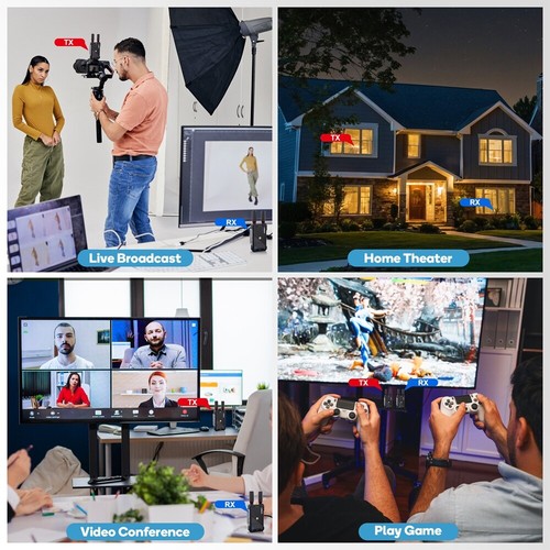 400m Wireless HDMI Extender Video Transmitter Empfänger für Kamera Live Streaming - Bild 12 von 17