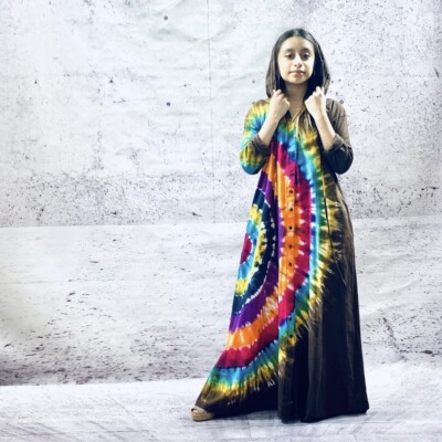 Tie Dye Duster Hooded Cardigan Shirt Festival Dress One Size Boho Hippie  Gypsy | eBay