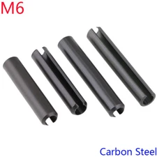 M6 Black Carbon Steel Spring Type Straight Pins Slotted Split Dowel Sellock