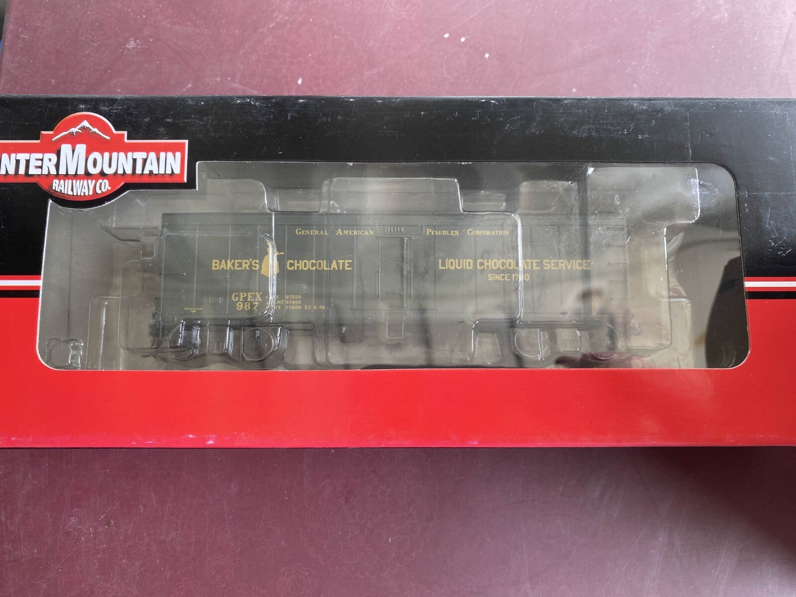 Intermountain HO Scale GPEX Milk Car Bakers Chocolate #987 48202-01
