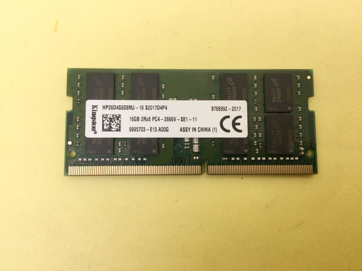 Kingston 16GB 2Rx8 PC4-2666V SODIMM Laptop Memory