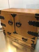 Japanese Wooden Small Chest Drawer Tansu Cabinet Box Showa Retro Antique