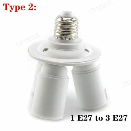 ALINUOYQ 2 in 1 E27 Lamp Socket Splitter Adapter Gloeilamp Base Stand Houder