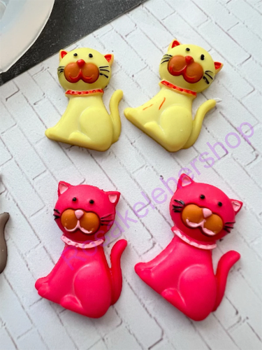 Katzen Silikonform für Fondant-Harz-Basteln-Polymer Clay-Handarbeitsform-Wachs - Bild 2 von 9