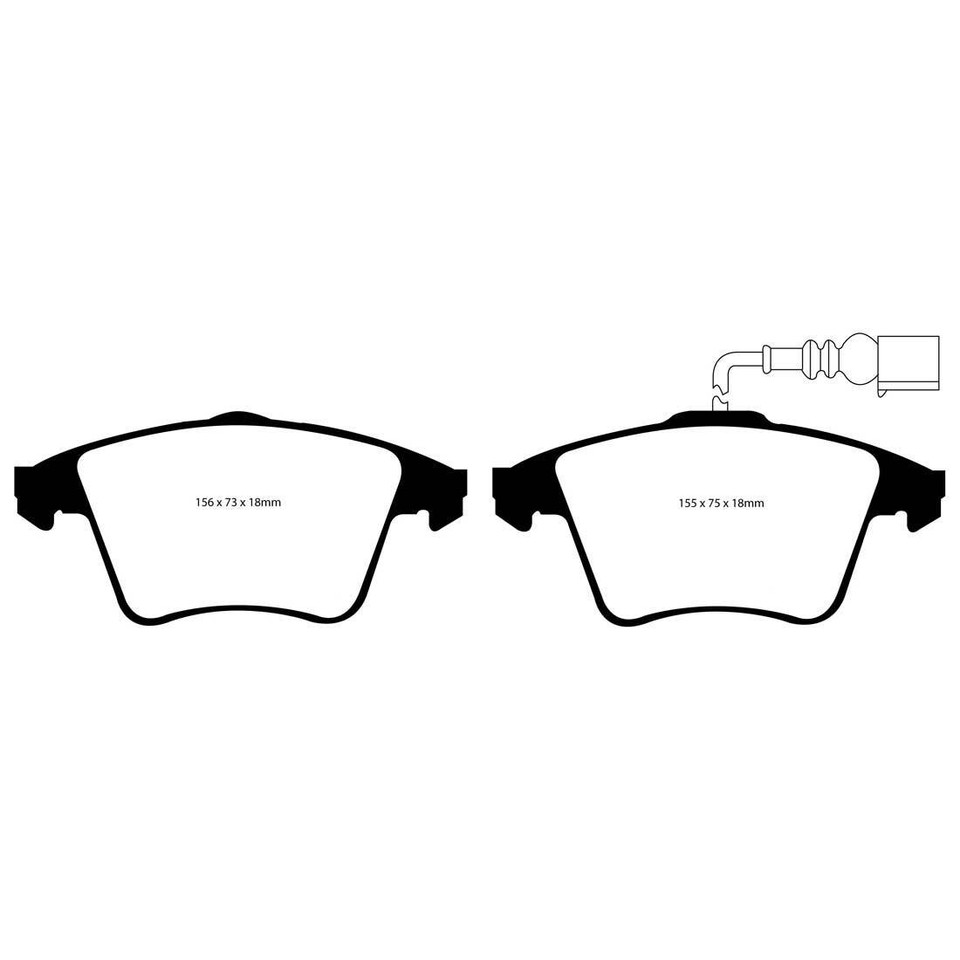 Plaquettes de frein EBC Yellowstuff avant EBC123061 pour VW Transporter