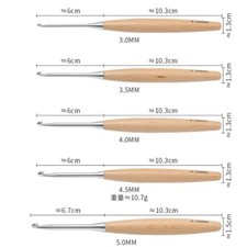 New crochet hook 6-12mm wooden stainless steel crochet needle knitting needle