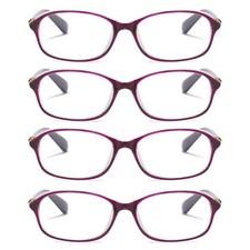 4 PK Womens Ladies Anti Blue Light Blocking Reading Glasses Readers for Computer