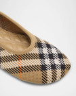 100% AUTH NEW WOMEN BURBERRY BABY CHECK BALLERINA BALLET FLATS EU 37.5/US 7.5 — photo 2