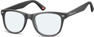 Lesebrille Blaulichtfilter Computerbrille Schwarz BLF67 Montana 0.00 - 2.50 Etui