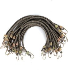  20 Pack Mini Bungee Cords With Hooks, 10 Inch Rubber Stretchy Bu