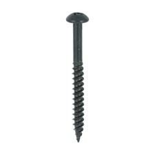BLACK 10G x 2" WOOD SCREWS BLACKJAX POZI ROUND DOME PAN HEAD POZIDRIVE