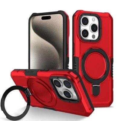 Ring Stand Armor Phone Case For iPhone 16 15 14 13 12 11 Pro Max XR XS 7 8 SE