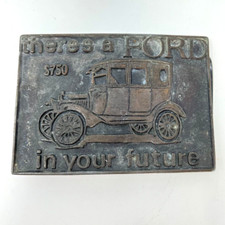 Vintage Ford Model T Belt Buckle - There's a FORD in your Future - Automobile
