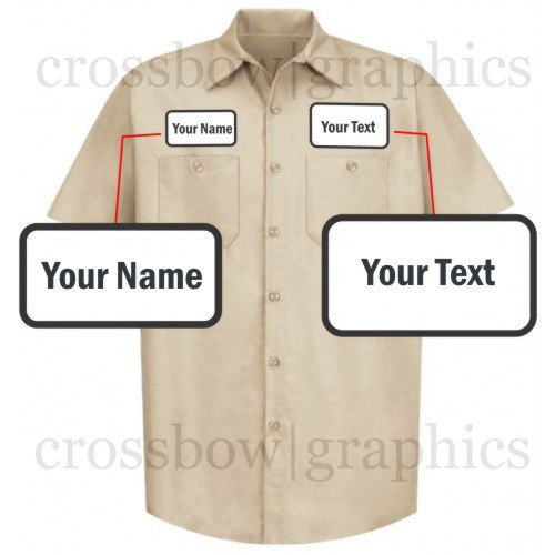 DICKIES Mens CUSTOM Short Sleeve Work Shirt Classic Workwear Uniform Personalize - Picture 7 of 8